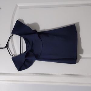 Twik by Simon's Navy Blue Shoulderless Blouse